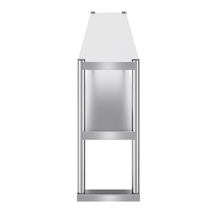 Double-Tier Stainless Steel Overshelf 12 x 72 In, Adjustable