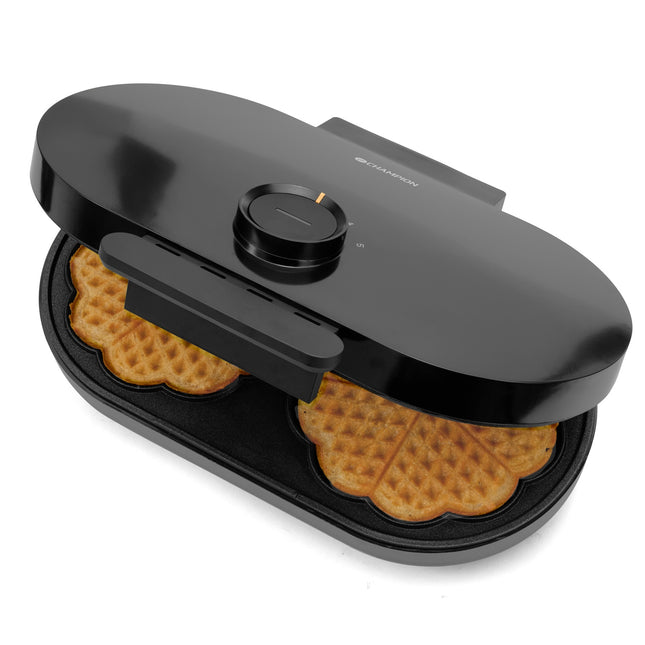 Dvojitý vaflovač, 1600W, srdíčkový tvar, bez PFAS