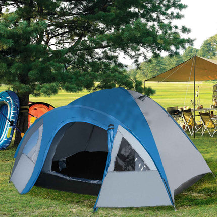 Waterproof dome tent for 4 people - 4 seasons, mosquito net
