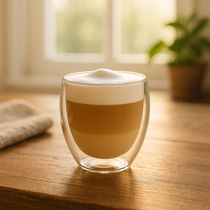 Dvoustěnné sklenice na cappuccino – udrží teplo, 2 ks