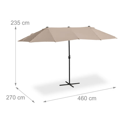 Doppelschirm 460 x 270 cm