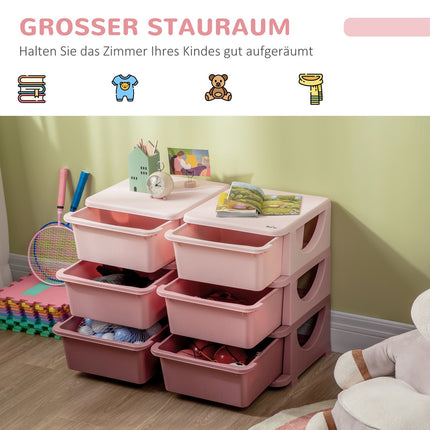Dětský organizér na hračky se 6 patry, úložný systém pro věk 3-6 let