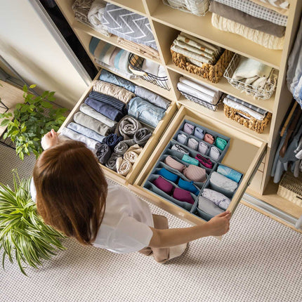 Sada organizérů do zásuvky – 4 látkové úložné boxy