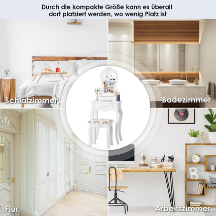 Toaletní stolek, kosmetický stolek se zrcadlem