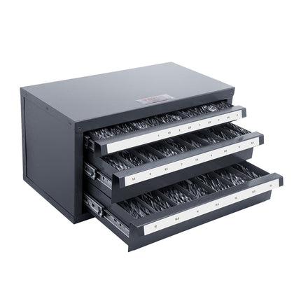 Drill Bit Dispenser Cabinet, 3-Drawer Steel 1–13mm
