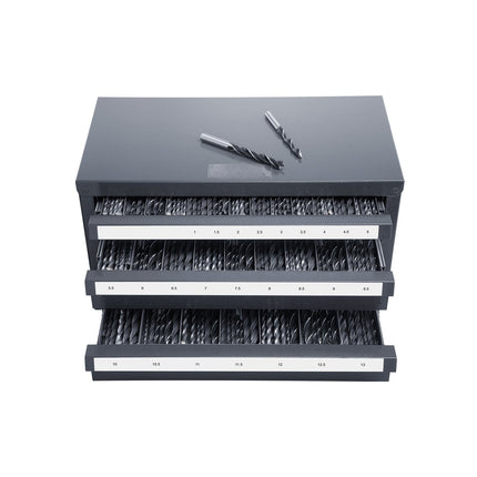 Drill Bit Dispenser Cabinet, 3-Drawer Steel 1–13mm