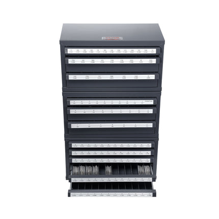 Drill Bit Organizer Cabinet Set, 3-Piece, Stackable