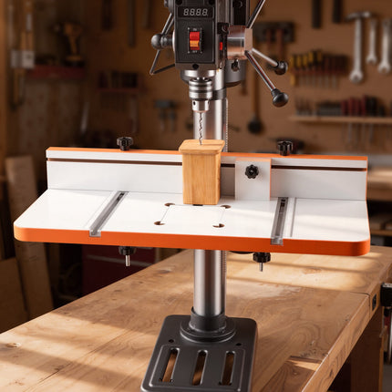 Drill Press Table 605 x 300 mm, MDF, Fence, Stop Block