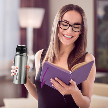 Nerezová lahev na pití 300 ml s hrnkem