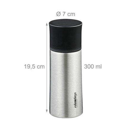 Nerezová lahev na pití 300 ml s hrnkem