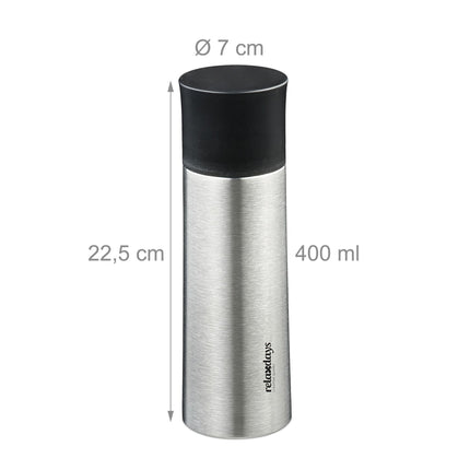 Nerezová lahev na pití 400 ml s kelímkem