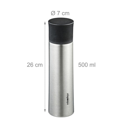Nerezová lahev na pití 500 ml s kelímkem