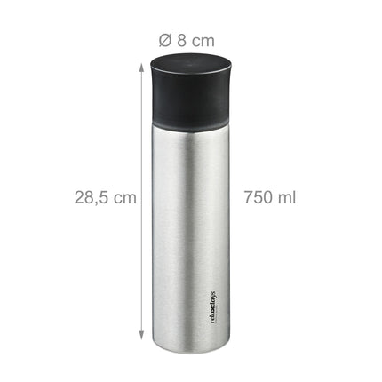 Nerezová lahev na pití 750 ml s kelímkem