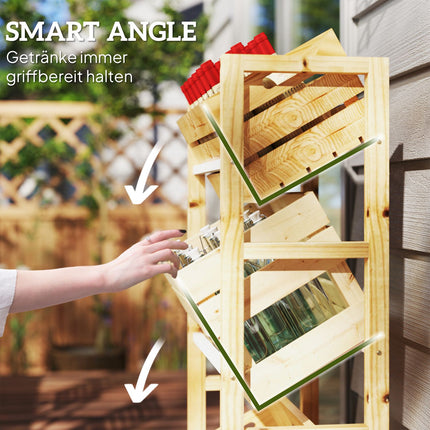Independent wooden box, holds 3, 150 kg capacity