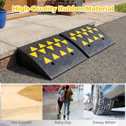 Driveway Threshold Ramps, Set of 2, 5–6 in Rise Rubber