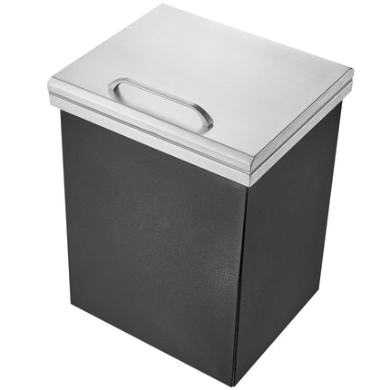 Drop-In Ice Chest, 30 Qt Stainless Steel, Hinged Lid Drain