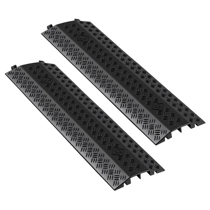 Drop-Over Cable Protector Ramp, Dual Channel, 2 Pack