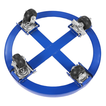 Drum Dolly for 55-Gallon Barrels, 2000 lb, 4 Swivel Casters