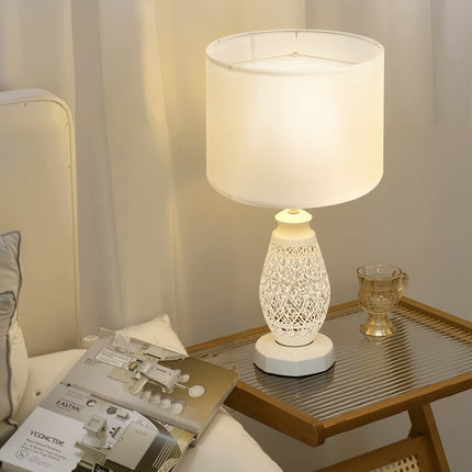 Drum Lamp Shade, 13 x 13 x 10 In, Off-White Linen