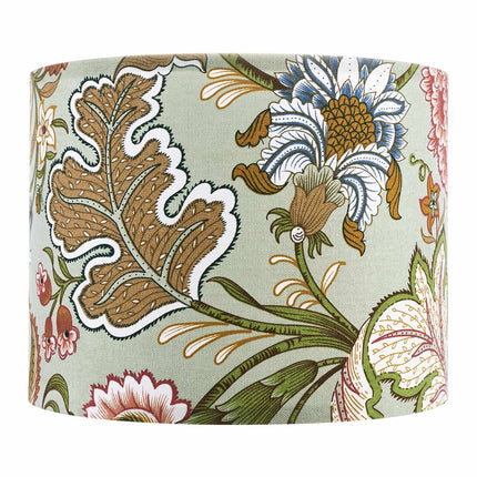 Drum Lamp Shades Set of 2, 13x13x10 Linen, Dark Floral