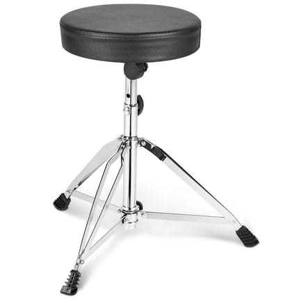 Drum Throne, Height Adjustable 19.3–23 In, Padded Swivel