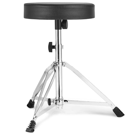 Drum Throne, Height Adjustable 19.3–23 In, Padded Swivel