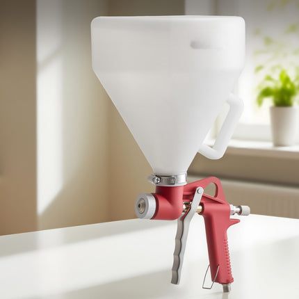 Drywall Air Texture Spray Gun, 4.5L Hopper, 3 Nozzles