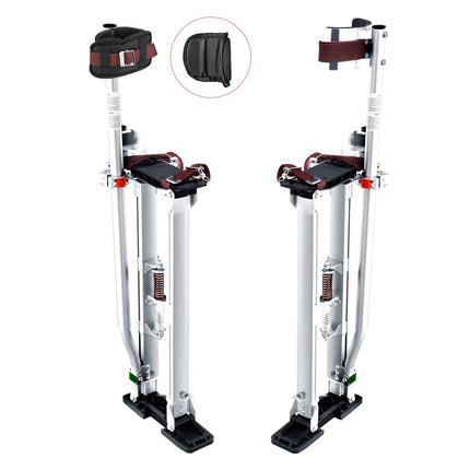 Drywall Stilts, Adjustable 24-40 In Aluminum With Knee Pads