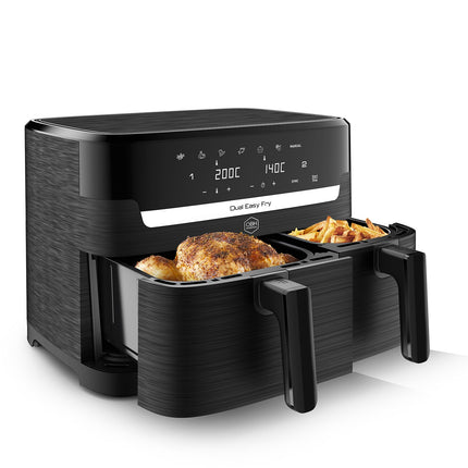 Horkovzdušná fritéza se dvěma koši 8.3 L, 8 programů, černá