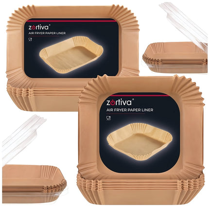 Dual Basket Air Fryer Paper Liners, 100 + 50 Pcs, 20 x 20 cm, 19.5 x 13 cm