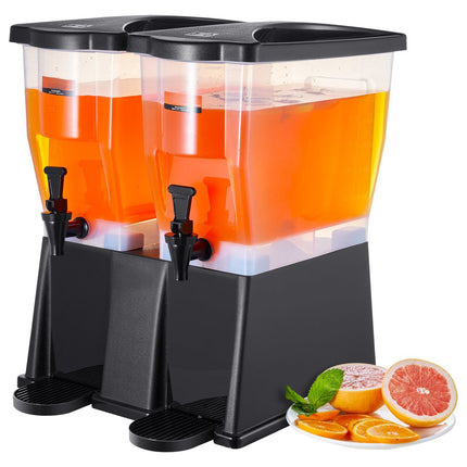 Dual Beverage Dispenser, 2 x 3 Gallon, Stand Spigots