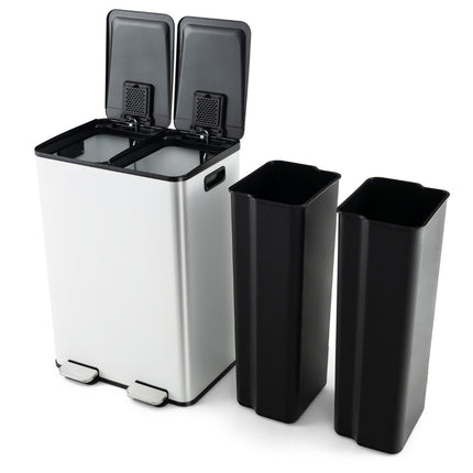 Dvoukomorový kuchyňský koš 60L – víko se soft-close