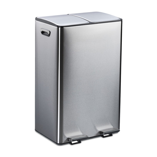 Pedaalemmer met twee compartimenten, 2x30L capaciteit