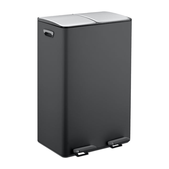 Pedaalemmer met twee compartimenten, 2x 30L capaciteit