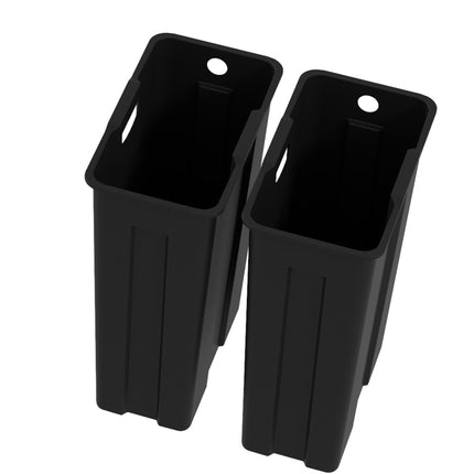Dvoukomorový nerezový odpadkový koš, 2x20L