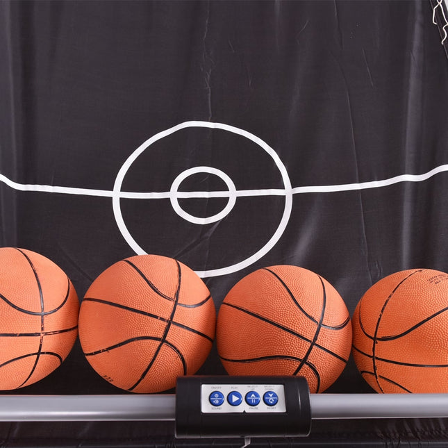 Dual Hoop Basketball Arcade Game with Electronic Scoring