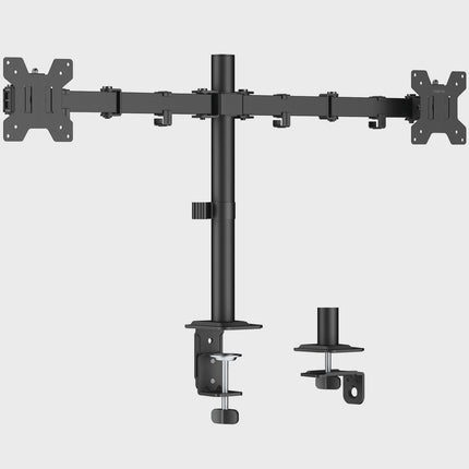 Dual Monitor Mount 17-32" Adjustable Arms, Black