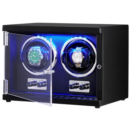 Dual Watch Winder, Quiet Japanese Motors, Blue LED