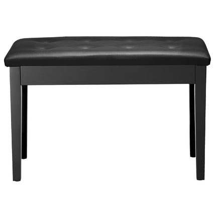 Duet Piano Bench With Storage, Padded Seat, Wood