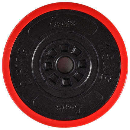 Adjustable dumbbells & barbell set, 20 kg, red/black, home training