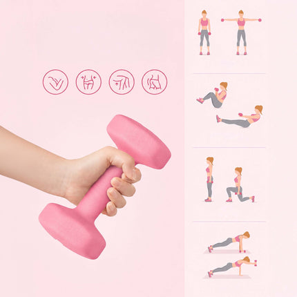 Sada činek se stojanem, 1–3 kg, protiskluzový PVC povrch