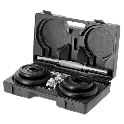 Kurzhantel-Set mit Koffer, 20 kg, verstellbare Hantelscheiben