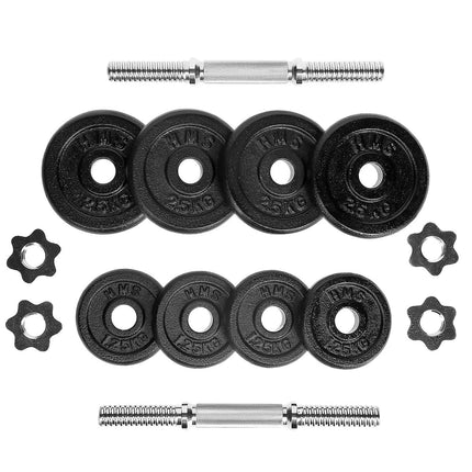 Kurzhantel-Set mit Koffer, 20 kg, verstellbare Hantelscheiben