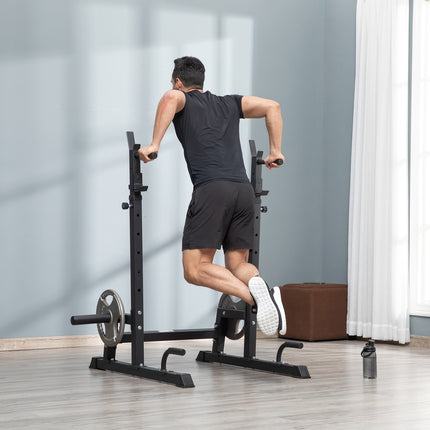 Nastavitelný stojan na činky a osy, ocel, nosnost 150 kg