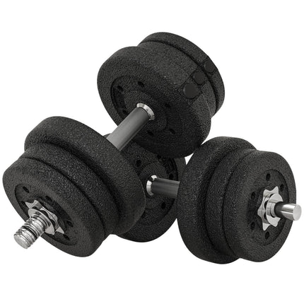 Sada činek 25KG s kotouči pro domácí posilovnu, ocel a koženka, černá