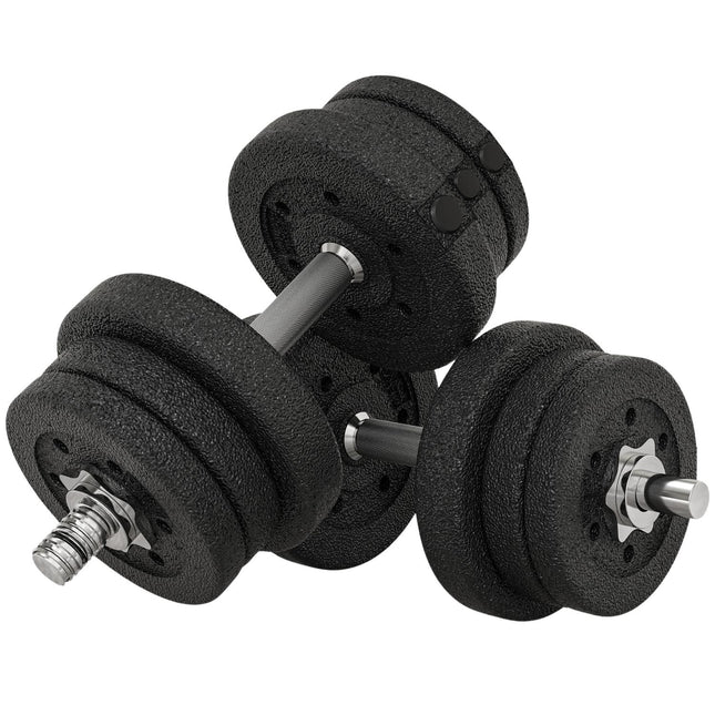 Sada činek 25KG s kotouči pro domácí posilovnu, ocel a koženka, černá