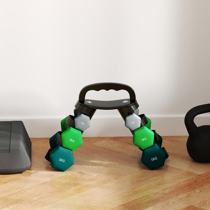 Nastavitelná sada činek se stojanem – domácí fitness