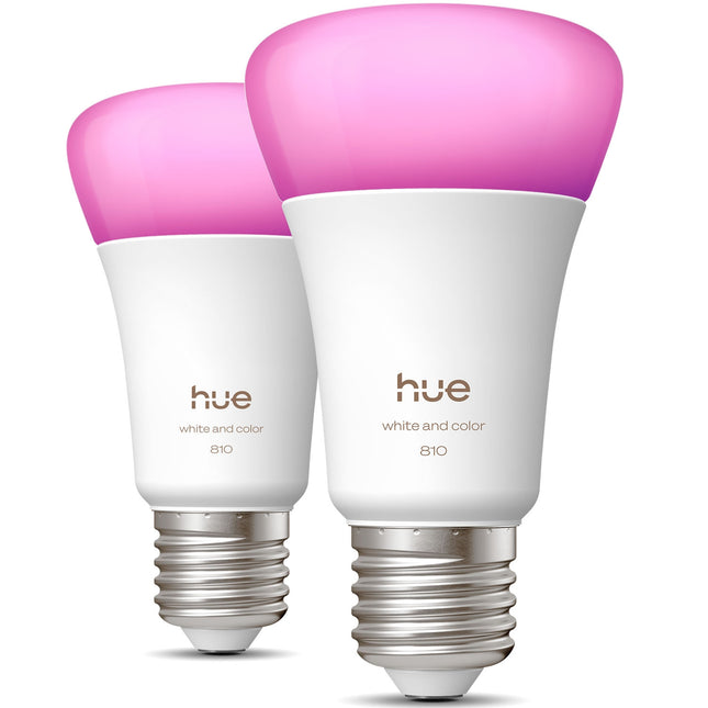 LED žárovky E27, bílá i barevná atmosféra, 810lm, 2 ks