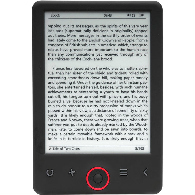 Čtečka e-knih E-Ink, displej 6"", 4GB paměť, baterie 20h