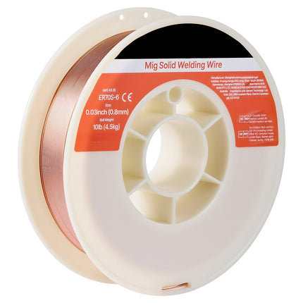 ER70S-6 Solid MIG Welding Wire, 0.8mm 4.5kg Spool